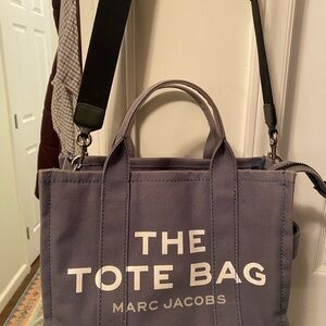 Marc Jacobs Gray Tote Bag with Black Strap